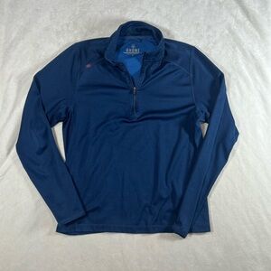 Rhone Small Performance Pullover Navy Quarter Zip 1/4 Zip Sweater Stretch Cotton